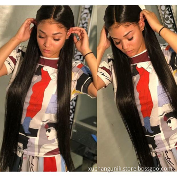 Uniky Factory Price Swiss 13X4 Hd Lace Frontal Brazilian Lace Wig Human Hair Straight Lace Front Human Hair Wigs For Black Women